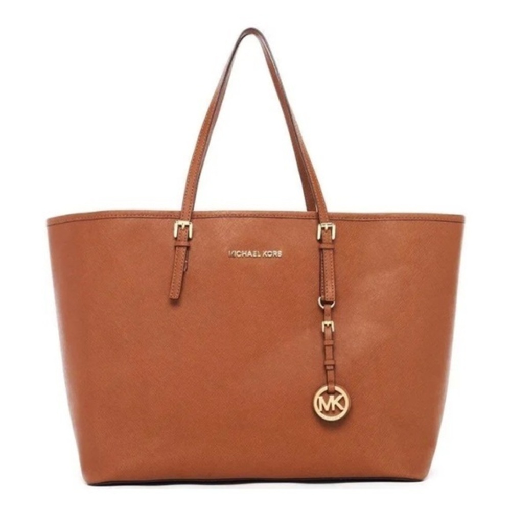 Michael Kors Brown Saffiano Leather Tote Shoulder Bag